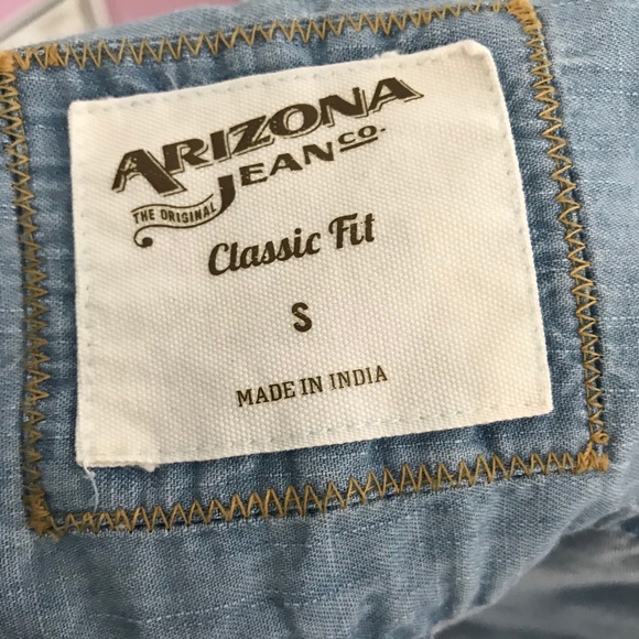 Classic Fit Light Wash Button Down Shirt - Picture 10 of 10